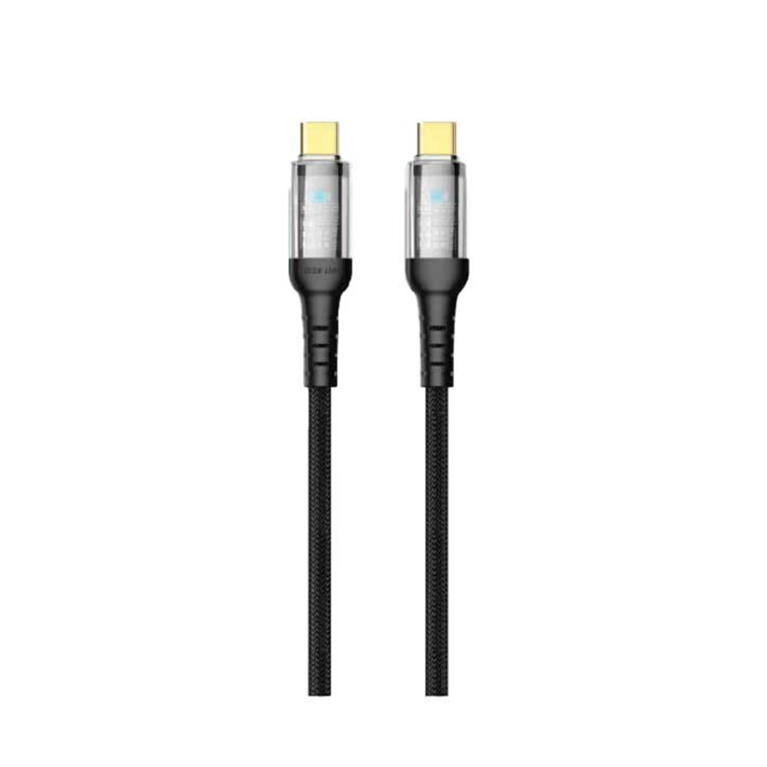 GREEN LION TRANSPARENT LED CABLE 60W C TO C BLACK
